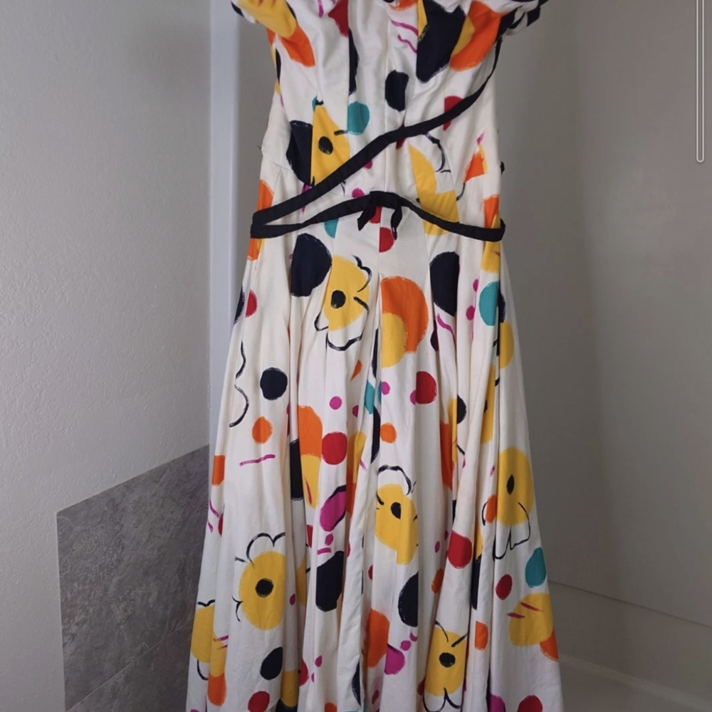 Victor Costa Colorful Floral Maxi Dress